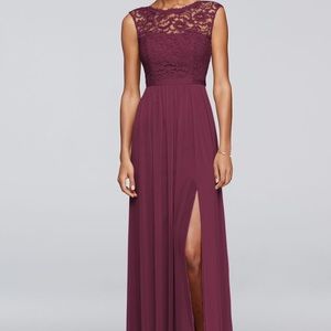 Floor length bridesmaids dress